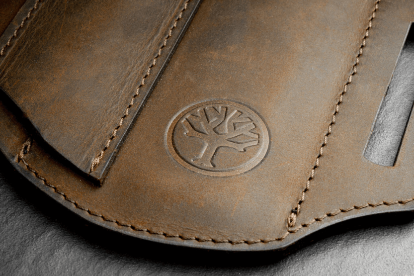 Böker Nubuck Ed-Three 09BO296 astuccio in pelle marrone 3 scomparti
