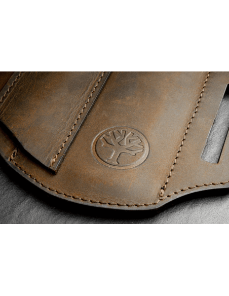 Böker Nubuck Ed-Three 09BO296 astuccio in pelle marrone 3 scomparti