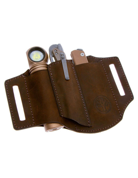 Böker Nubuck Ed-Three 09BO296 astuccio in pelle marrone 3 scomparti