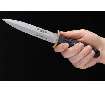 Böker Applegate Fairbairn Combat II kniv 120543AF 15cm stålblad svart syntetiskt handtag + kydexslida 2