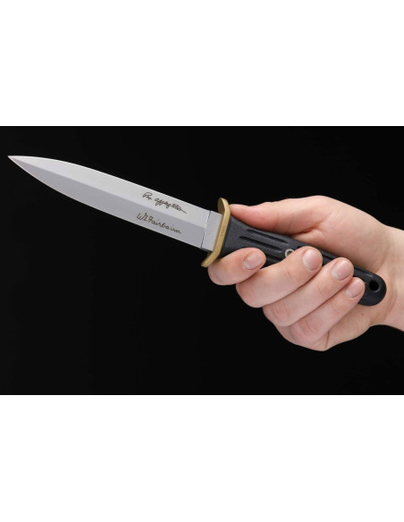 Böker Applegate Fairbairn Combat II-kniv 120543AF 15 cm stålblad svart syntetisk håndtak + kydex-skaft