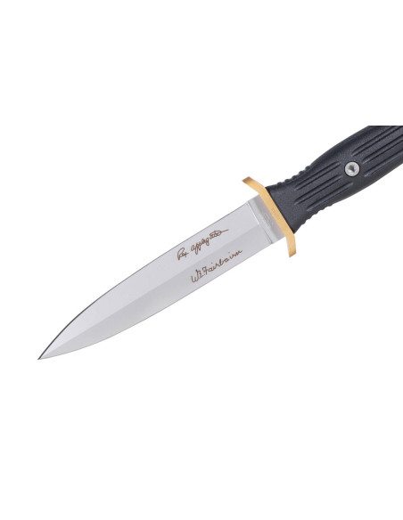 Böker Applegate Fairbairn Combat II-kniv 120543AF 15 cm stålblad svart syntetisk håndtak + kydex-skaft