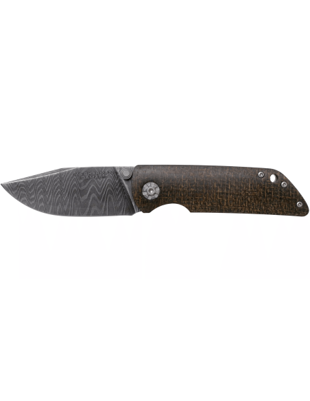 Klappmesser Böker M4 Sherman Damastklinge 7,7cm Griff aus schwarzem Micarta