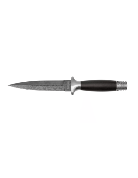 Böker Kniv MG-42 121506DAM Damaskusblad 13,5cm järnträhandtag + läderslida