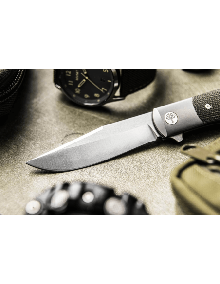 Navaja plegable Böker TRPPR 10.7cm mango micarta verde caqui