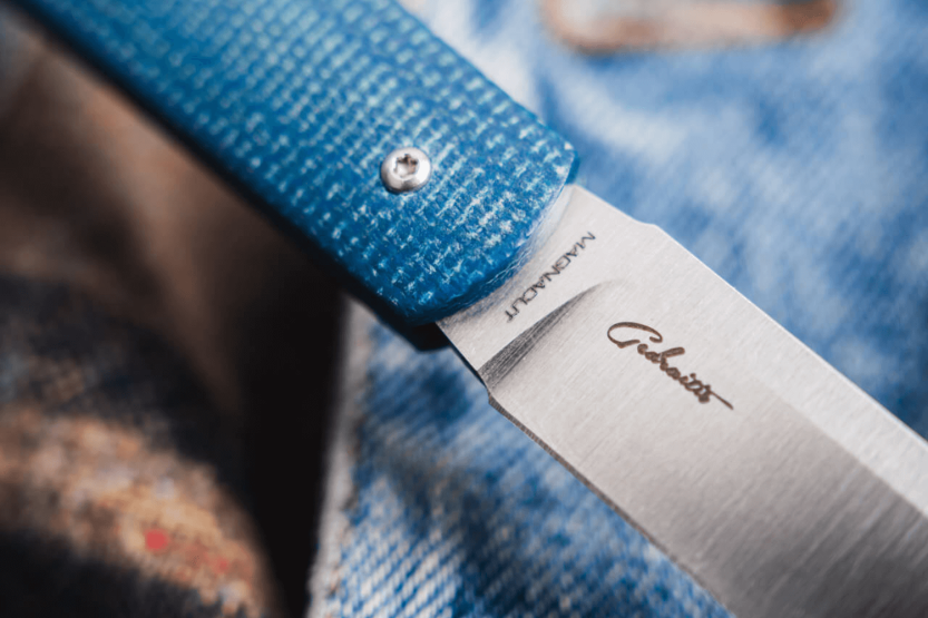 Böker Coffin Denim vouwmes 112944 blauw micarta handvat 10,7cm