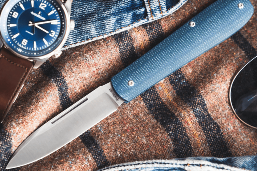 Böker Coffin Denim vouwmes 112944 blauw micarta handvat 10,7cm