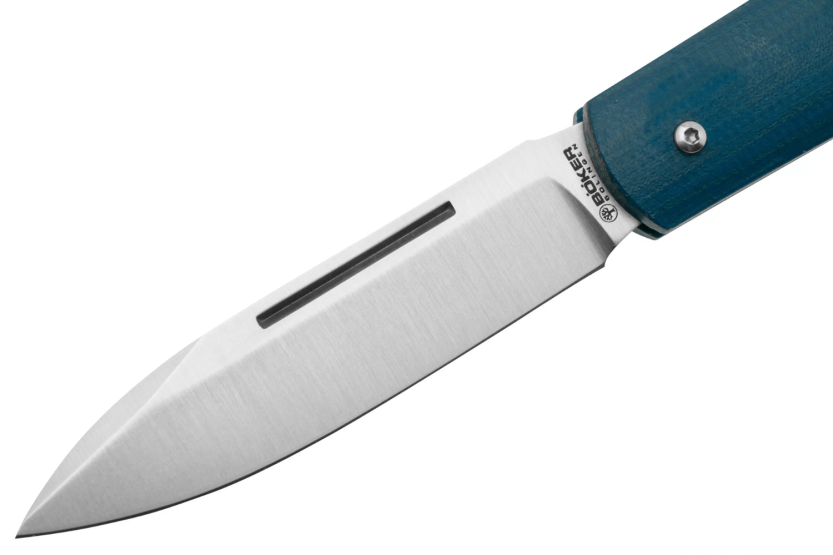Böker Coffin Denim folding knife 112944 blue micarta handle 10.7cm