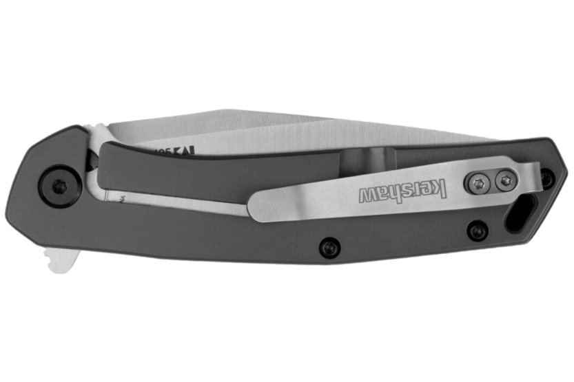 Navalha dobrável Kershaw Align 1405 Cabo em aço inoxidável cinzento de 10 cm