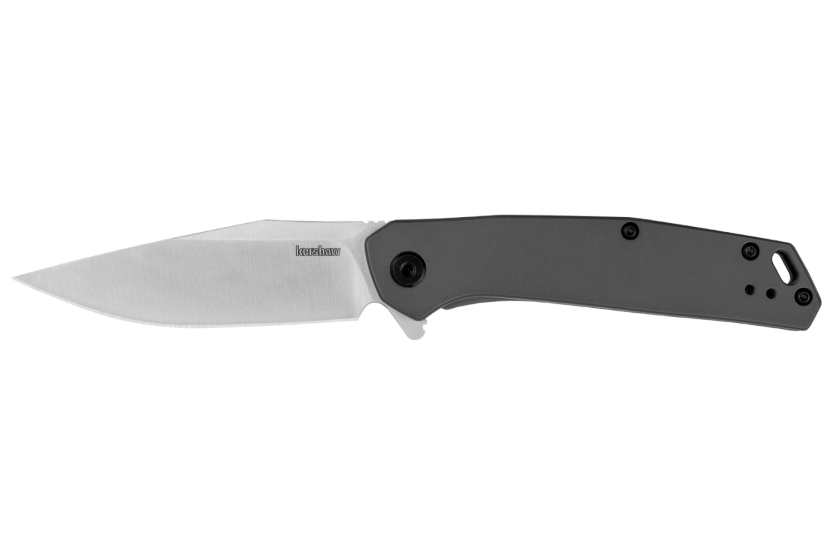 Navalha dobrável Kershaw Align 1405 Cabo em aço inoxidável cinzento de 10 cm