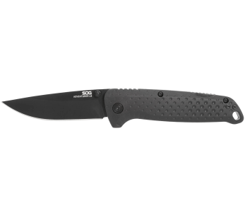 SOG Adventurer LB Blackout SGADVBK coltello pieghevole con manico in nylon nero e fibra di vetro 10cm