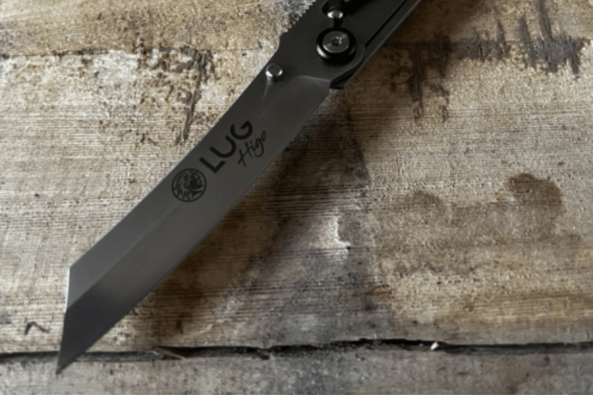 Navalha dobrável Lug Higo LUSP3SHB com cabo em aço e G10 preto 11cm
