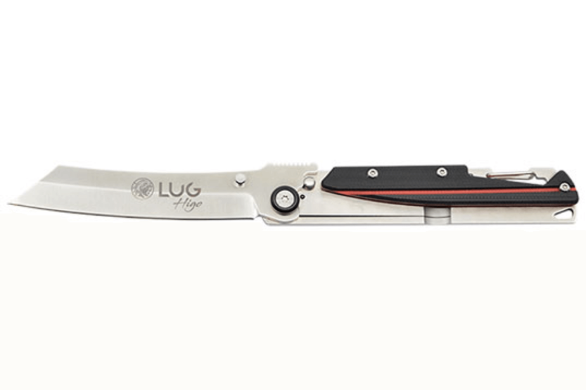LUG Higo LUSP3SHRB cuchillo plegable de acero y G10 negro y rojo 11cm