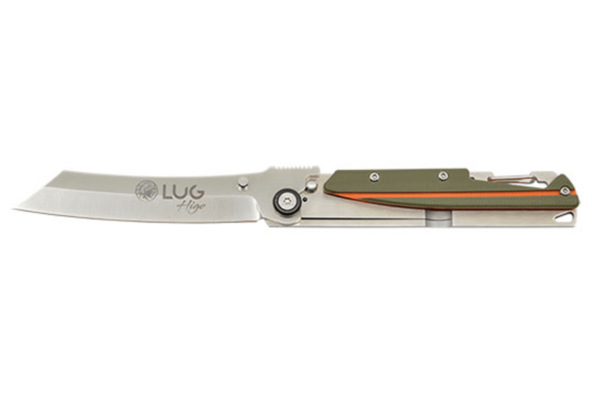 LUG Higo LUSP3SHOK foldekniv khaki og orange G10-stålhåndtag 11 cm