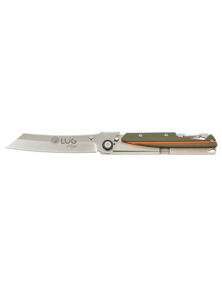 LUG Higo LUSP3SHOK folding knife khaki and orange G10 steel handle 11cm