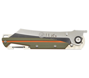 LUG Higo LUSP3SHOK taittoveitsi khaki ja oranssi G10 teräskahva 11cm 2