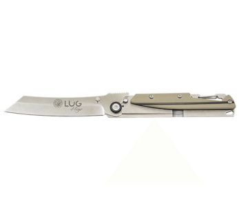 LUG Higo LUSP3SHBD cuchillo plegable de acero y mango G10 desierto y negro 11cm