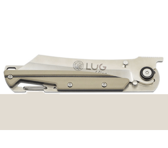 LUG Higo LUSP3SHBD cuchillo plegable de acero y mango G10 desierto y negro 11cm 2