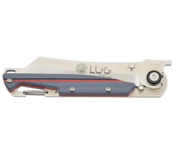 LUG Higo LUSP3SHRG fällkniv grå och röd G10 stålhandtag 11cm 2