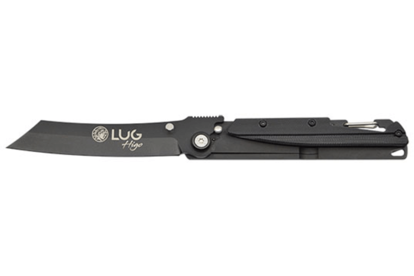 LUG Higo Titanium LUSP3THB taittoveitsi teräskahva ja musta G10 11cm