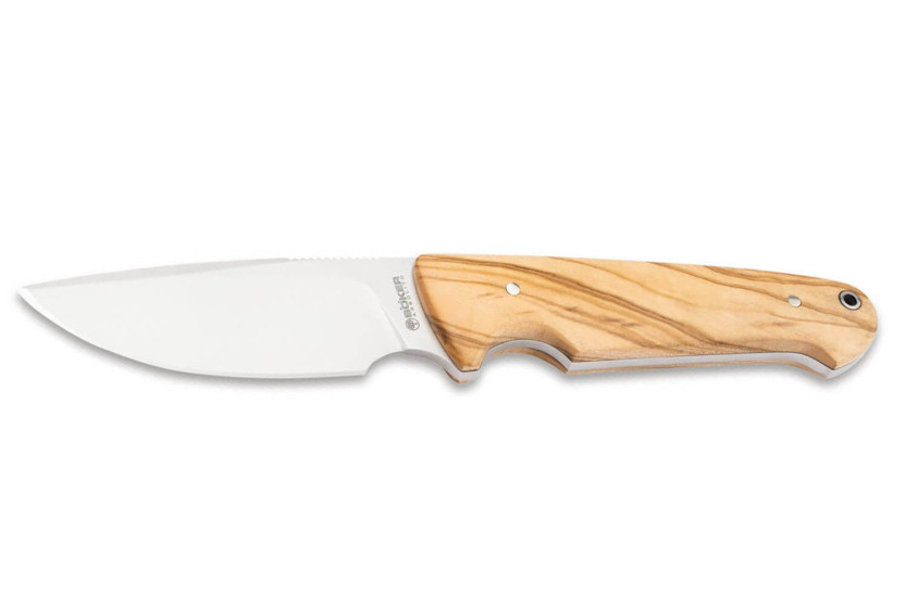 Böker Arbolito Vultur 02BA415 veitsi 9,8cm terä terästä oliivipuinen kahva + nahkatuppi
