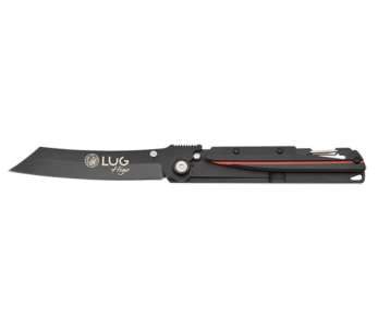 Faca dobrável LUG Higo Titanium LUSP3THRB aço e cabo G10 preto e vermelho 11cm