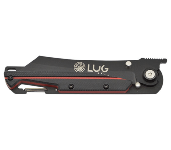 LUG Higo Titanium LUSP3THRB coltello pieghevole in acciaio e manico in G10 nero e rosso 11 cm 2