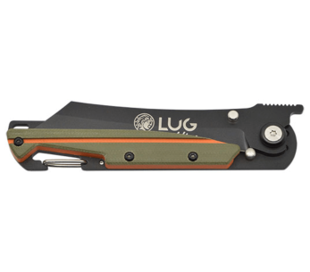 LUG Higo Titanium LUSP3THOK fällkniv Khaki och orange G10 stålhandtag 11cm 2