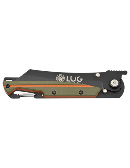LUG Higo Titanium LUSP3THOK foldekniv Khaki og orange G10-stålhåndtag 11 cm