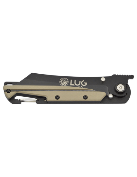LUG Higo Titanium LUSP3THBD taittoveitsi teräs ja G10 kahva aavikko ja musta 11cm
