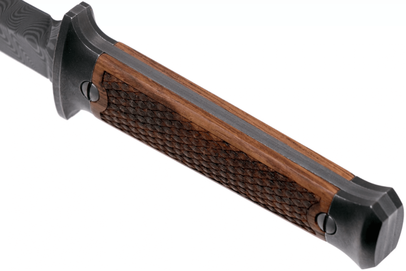 Böker P08 Damaskusveitsi 121515DAM 8.2cm Damaskusterä puukahva + nahkatuppi