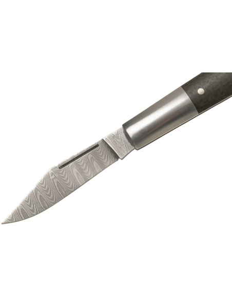 Klappmesser Böker Barlow M4 Sherman Damast 110038DAM Griff aus braunem Micarta und Edelstahl 8,8cm + Filzetui