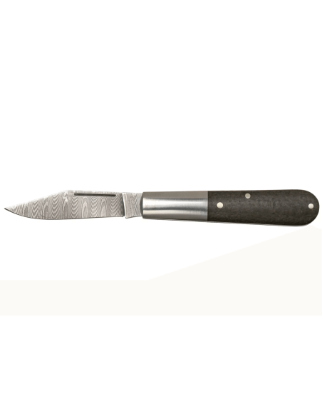 Faca dobrável Böker Barlow M4 Sherman Damascus 110038DAM cabo em micarta castanha e aço inoxidável 8,8cm + bainha em feltro