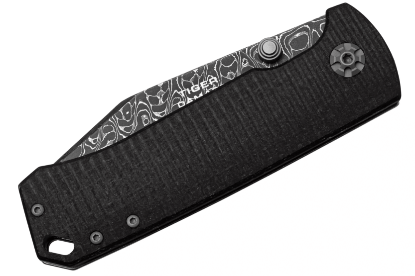 Böker Tiger Damaskus foldekniv 111103DAM sort micarta håndtag 11,5 cm