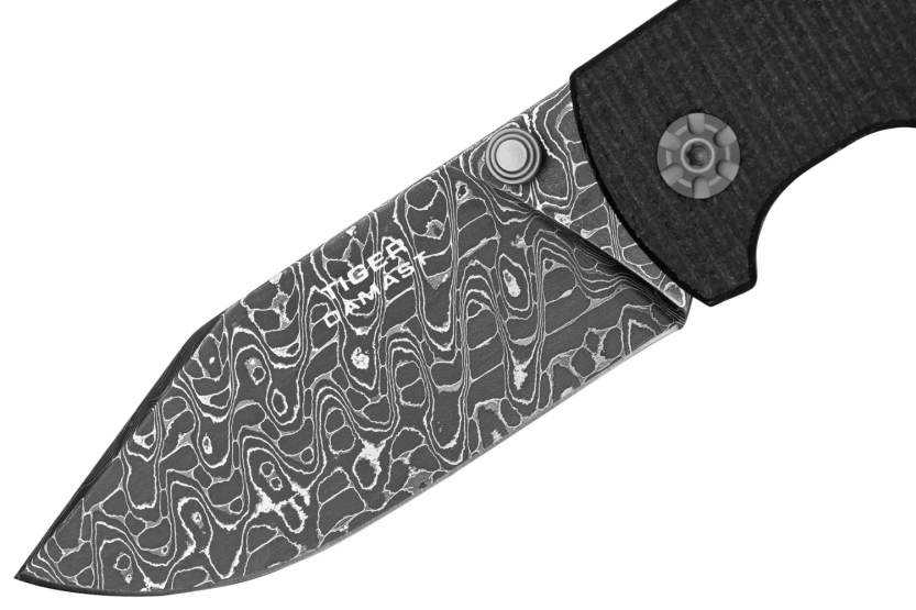 Böker Tiger Damaskus foldekniv 111103DAM sort micarta håndtag 11,5 cm
