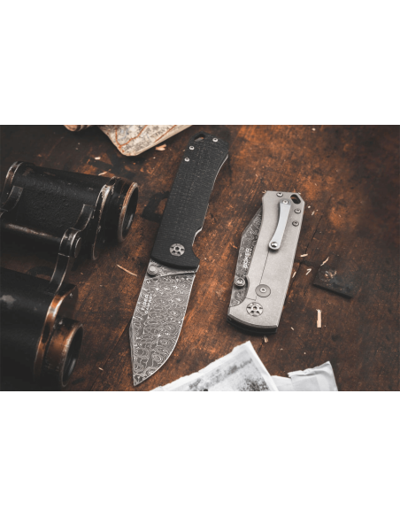 Böker Tiger Damaskus foldekniv 111103DAM sort micarta håndtag 11,5 cm