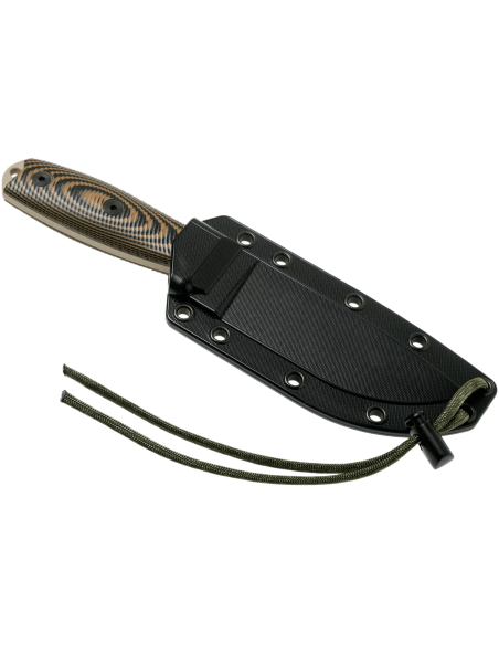 Esee 4 4PDT-005 cuchillo 11.6cm hoja carbono G10 mango coyote/negro + funda