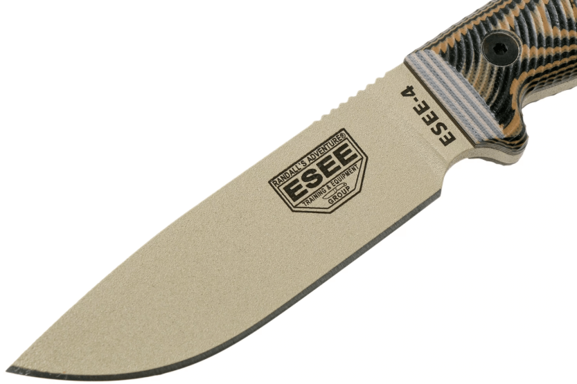Esee 4 4PDT-005 kniv 11,6 cm karbonblad G10 coyote/svart håndtak + slire