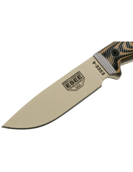 Esee 4 4PDT-005 mes 11.6cm carbon mes G10 coyote/zwart handvat + schede