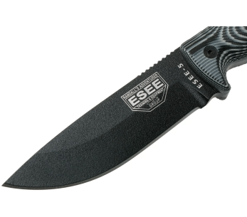 Faca Esee 5 5PB-002 Lâmina de carbono de 13,2 cm Cabo G10 cinzento/preto + bainha 2