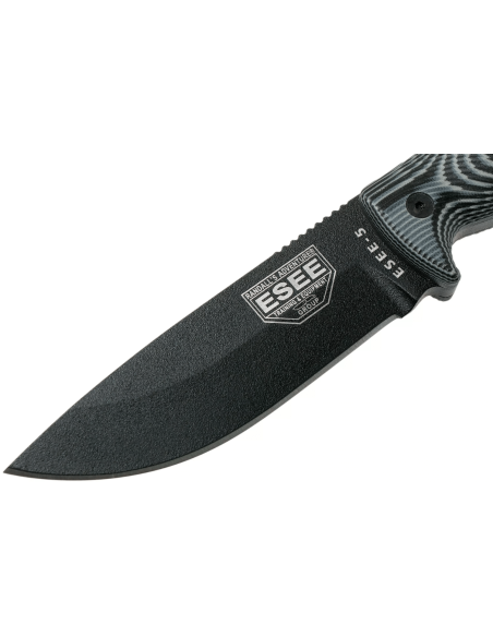 Esee 5 mes 5PB-002 13.2cm carbon lemmet G10 grijs/zwart handvat + etui
