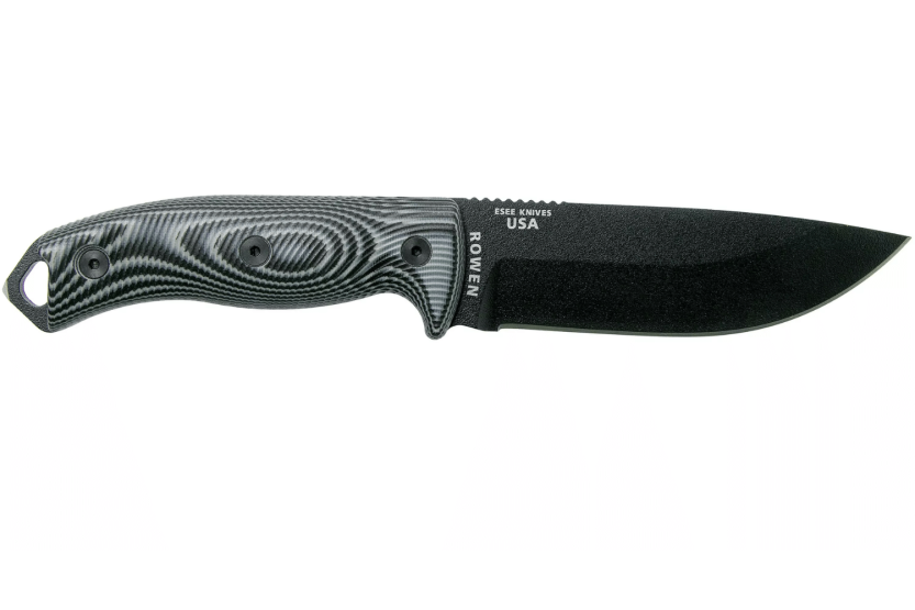 Esee 5-kniv 5PB-002 13,2 cm karbonblad G10 grå/svart håndtak + etui