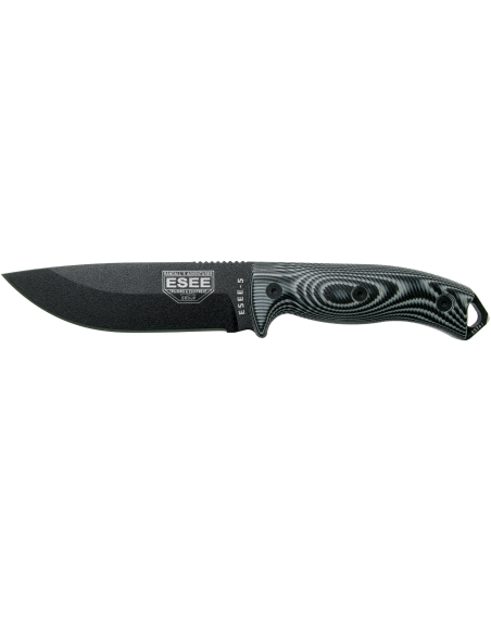 Esee 5 veitsi 5PB-002 13.2cm hiiliterä G10 harmaa/musta kahva + kotelo