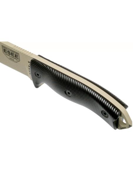 Esee 5-kniv 5PDT-004 13,2 cm karbonblad G10-håndtak svart/rød + etui