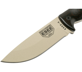 Cuchillo Esee 5 5PDT-004 Hoja carbono 13.2cm Mango G10 negro/rojo + funda 2