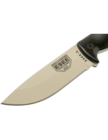 Esee 5 mes 5PDT-004 13.2cm carbon lemmet G10 handgreep zwart/rood + etui