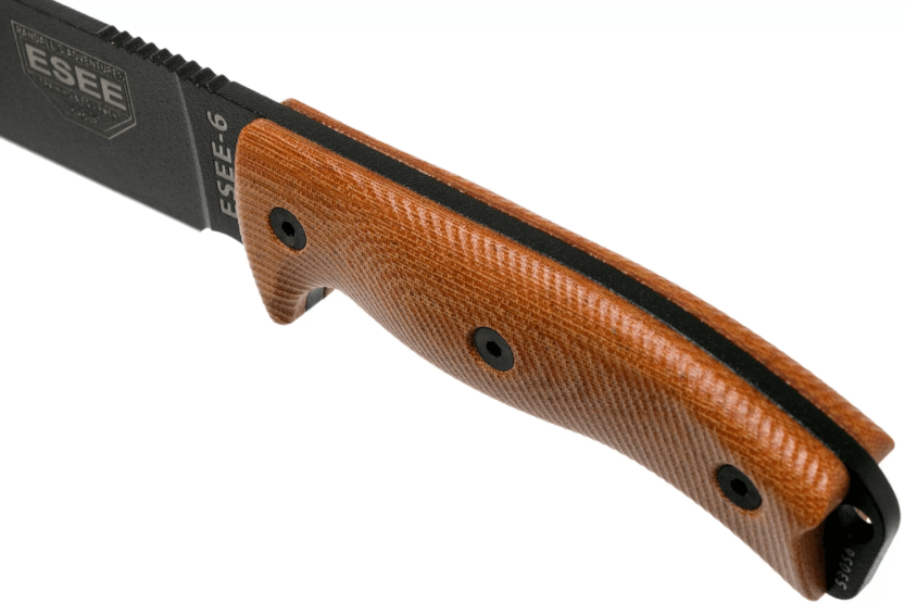Esee 6 6PB-011 mes 16,5cm carbon mes bruin G10/micarta heft + etui