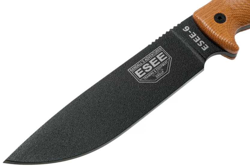 Esee 6 6PB-011 kniv 16,5 cm kulstofblad brun G10/micarta håndtag + etui