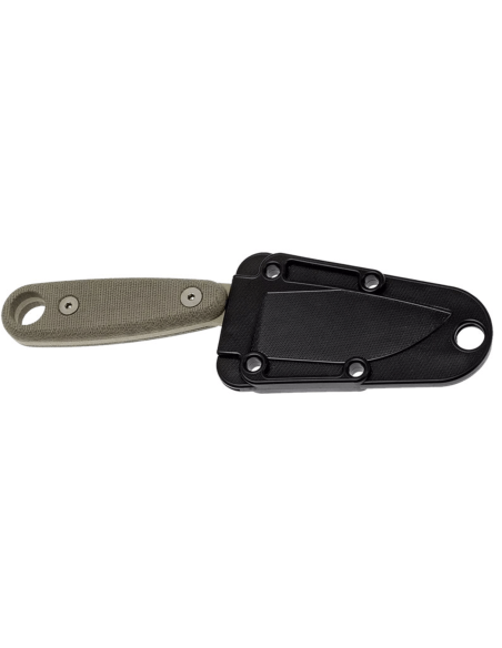 Esee Izula II DT mes 6.2cm koolstofstaal lemmet woestijn micarta handgreep + schede
