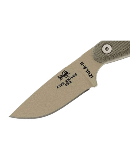 Esee Izula II DT knife 6.2cm carbon steel blade desert micarta handle + sheath